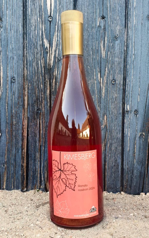 Rosevin, Rondo, Kimesbjerggaard vingård. Dansk vin på Fyn